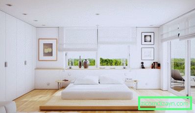 ložnice-rozkládací-moderní-bílá-ložnice-dekorace-použití-plovoucí-moderní-dub-dřevo-posuvné-bed-stůl-včetně-dub-dřevo-vinyl-dlažba-ložnice-podlahy-a- dveře do stěny v ložnici-ende